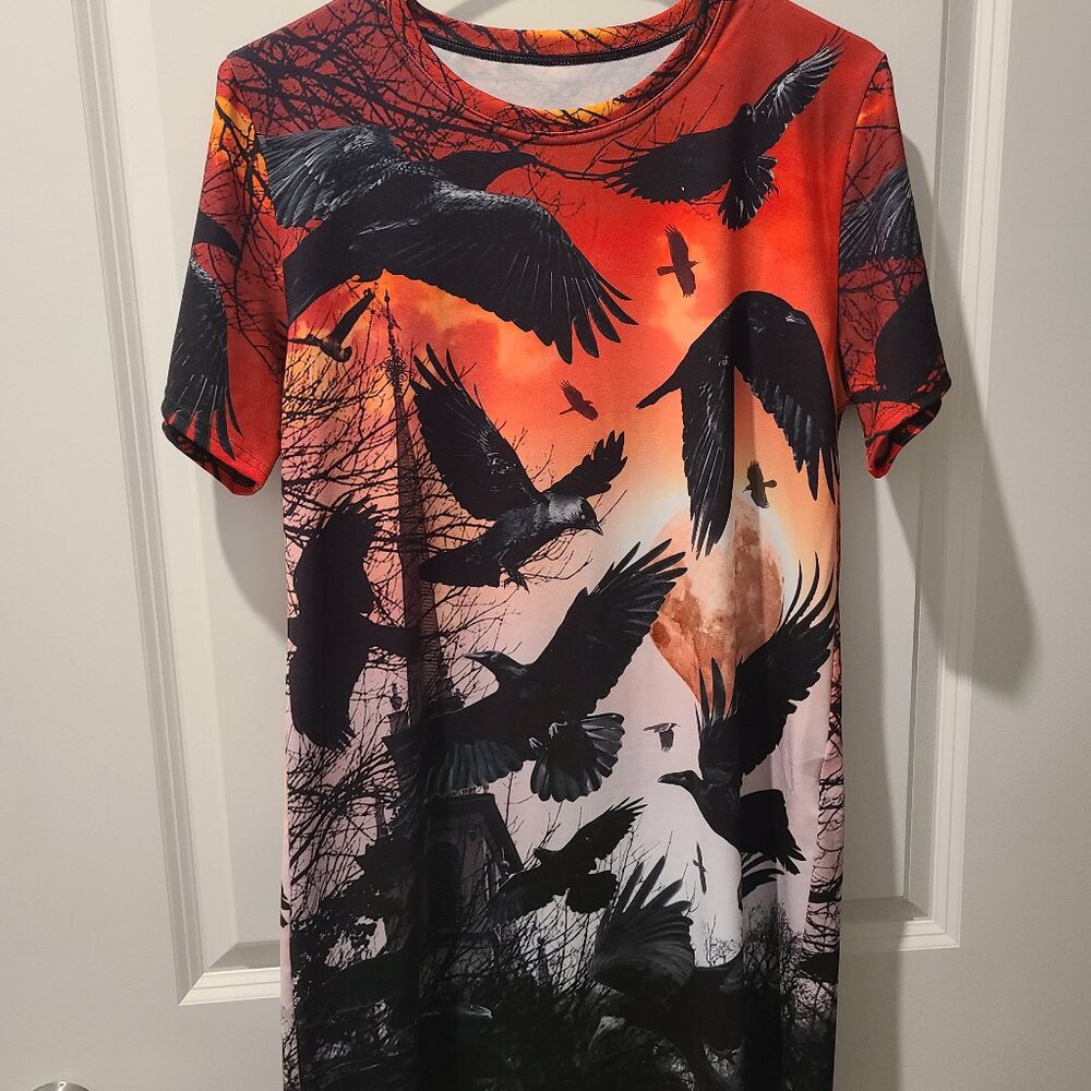 Blackmilk Raven t-shirt dress, medium